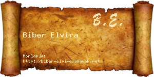 Biber Elvira névjegykártya